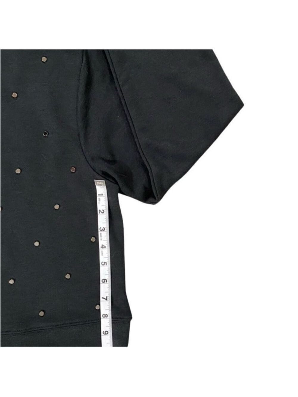 inTu Crewneck Studded Women's Large Gray Relaxed Fit Fleece Sweatshirt - Picture 13 of 13